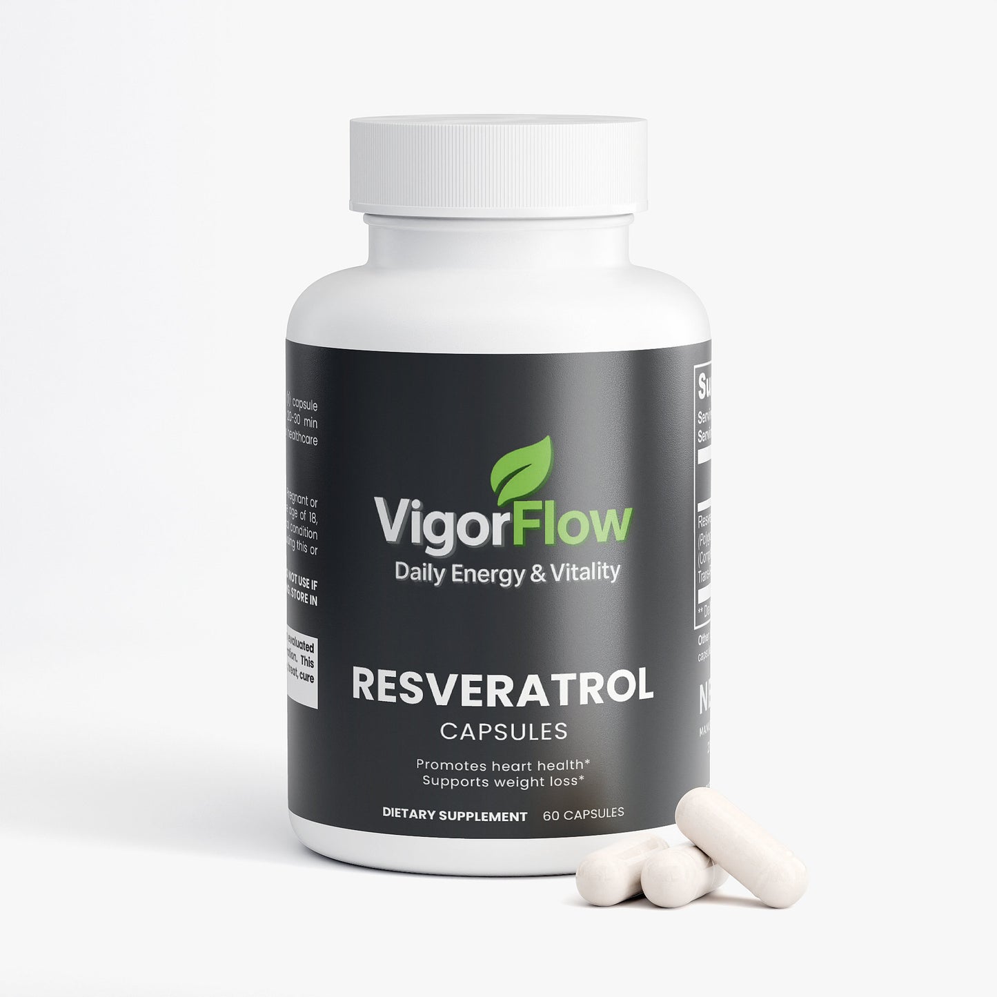 Resveratrol 50% 600mg | Longevity & Cellular Support Weight Management VigorFlow