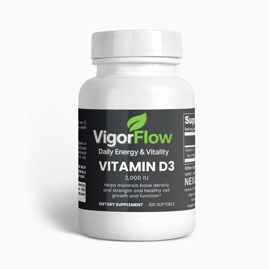 Vitamin D3 2,000 IU | Daily Immune & Bone Support Vitamins & Minerals VigorFlow