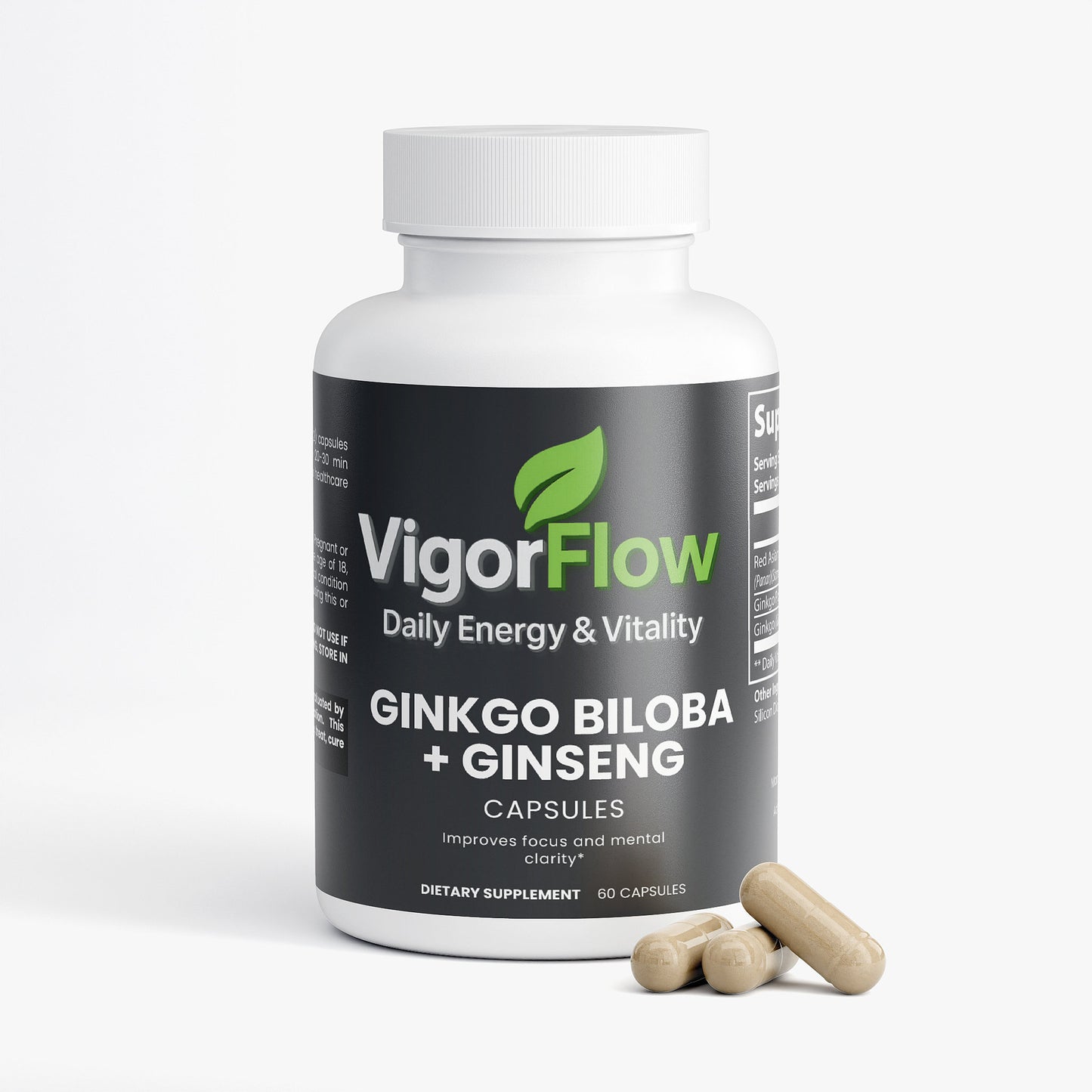 Ginkgo Biloba + Ginseng | Cognitive & Energy Boost Specialty Supplements SkillzAi
