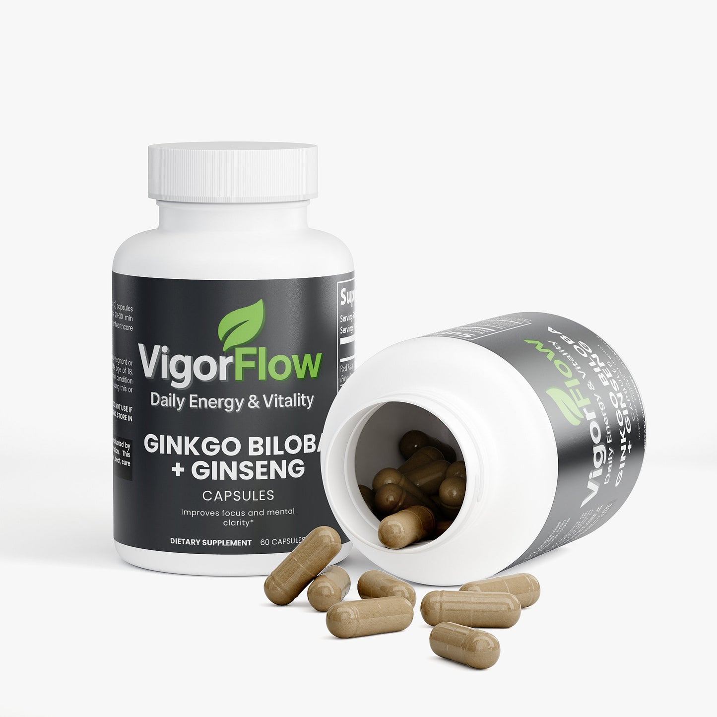 Ginkgo Biloba + Ginseng | Cognitive & Energy Boost Specialty Supplements SkillzAi