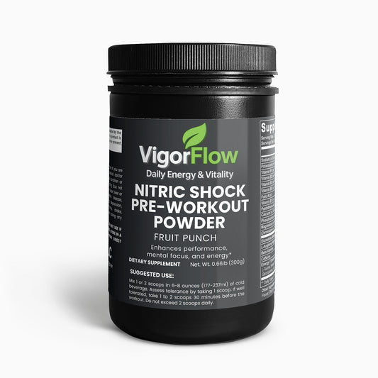 Nitric Shock Pre-Workout Powder (Fruit Punch) Pre-Workout Supplements VigorFlow