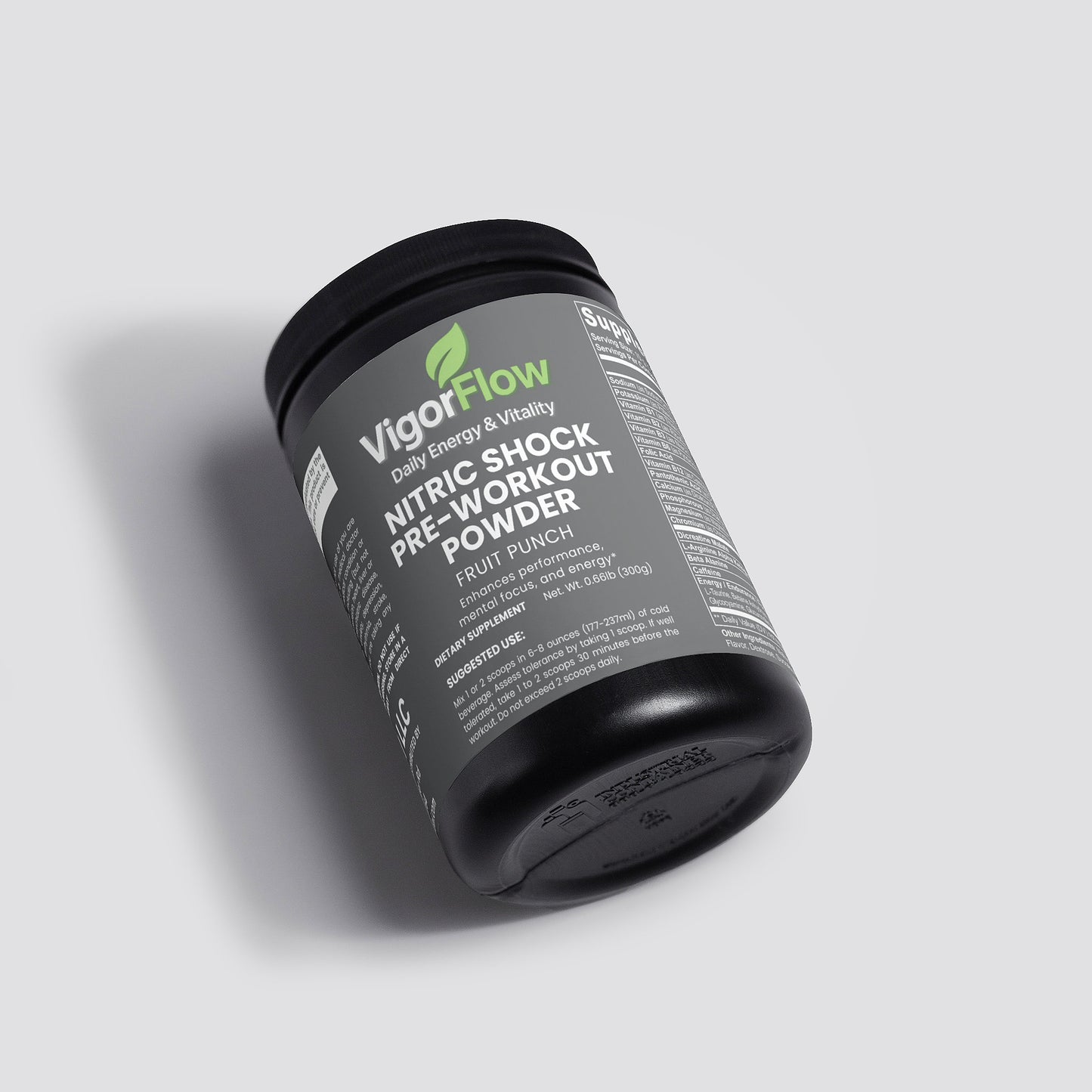 Nitric Shock Pre-Workout Powder (Fruit Punch) Pre-Workout Supplements VigorFlow