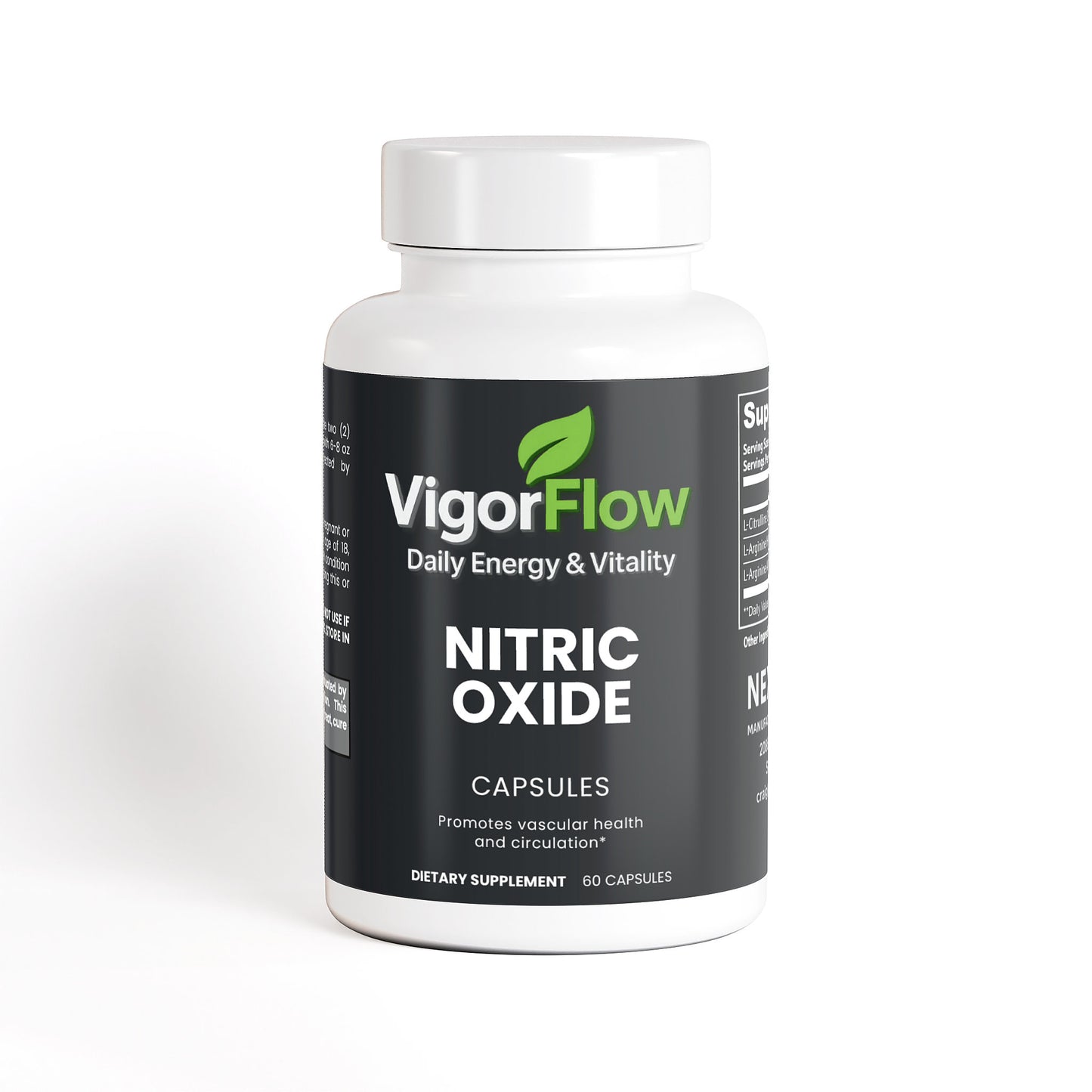 Nitric Oxide Supplement | Blood Flow, Energy & Endurance Post-Workout Recovery VigorFlow