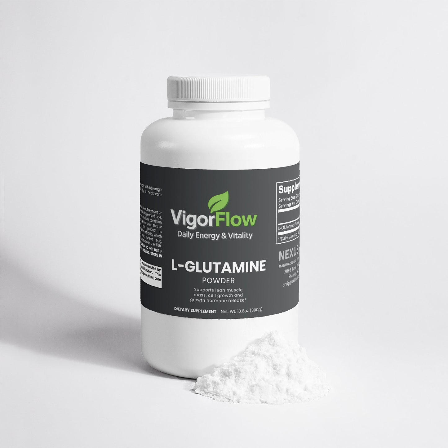 L-Glutamine Powder | Gut Health & Muscle Recovery Post-Workout Recovery VigorFlow