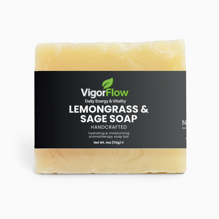 Lemongrass & Sage Soap | Refreshing Botanical Bar Bath VigorFlow