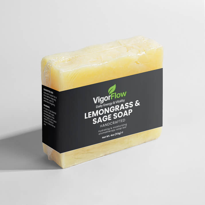 Lemongrass & Sage Soap | Refreshing Botanical Bar Bath VigorFlow