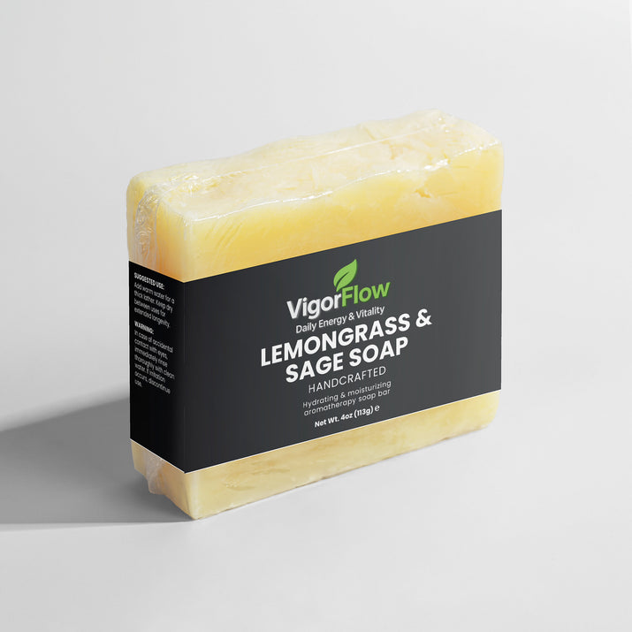 Lemongrass & Sage Soap | Refreshing Botanical Bar Bath VigorFlow