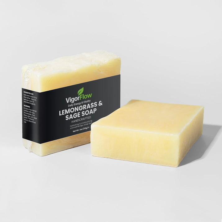 Lemongrass & Sage Soap | Refreshing Botanical Bar Bath VigorFlow