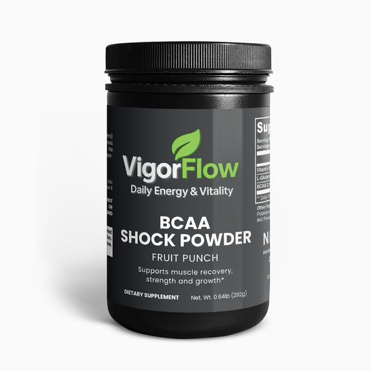 BCAA Shock Powder | Explosive Fruit Punch Recovery Intra-Workout Supplements VigorFlow