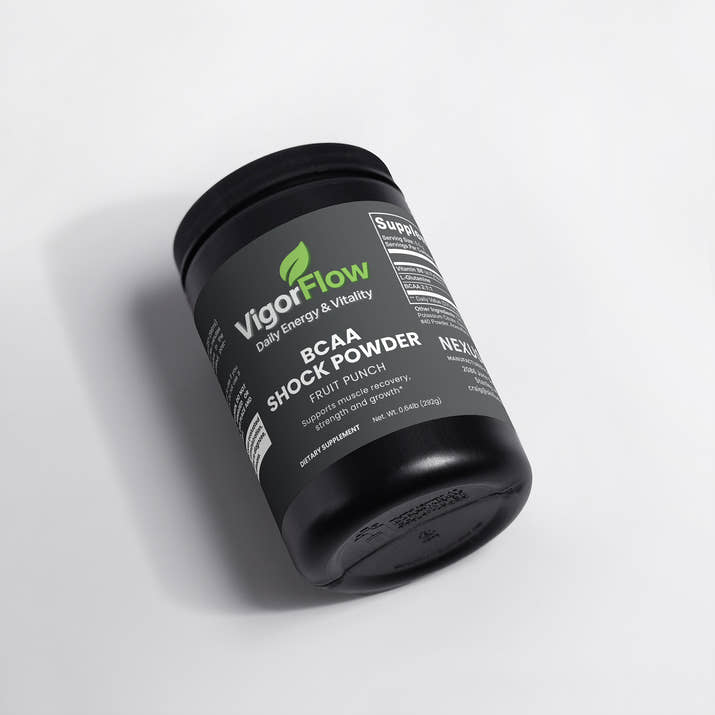 BCAA Shock Powder | Explosive Fruit Punch Recovery Intra-Workout Supplements VigorFlow